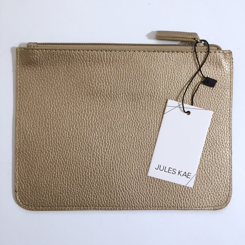 Jules Kae Gold Leather Pouch